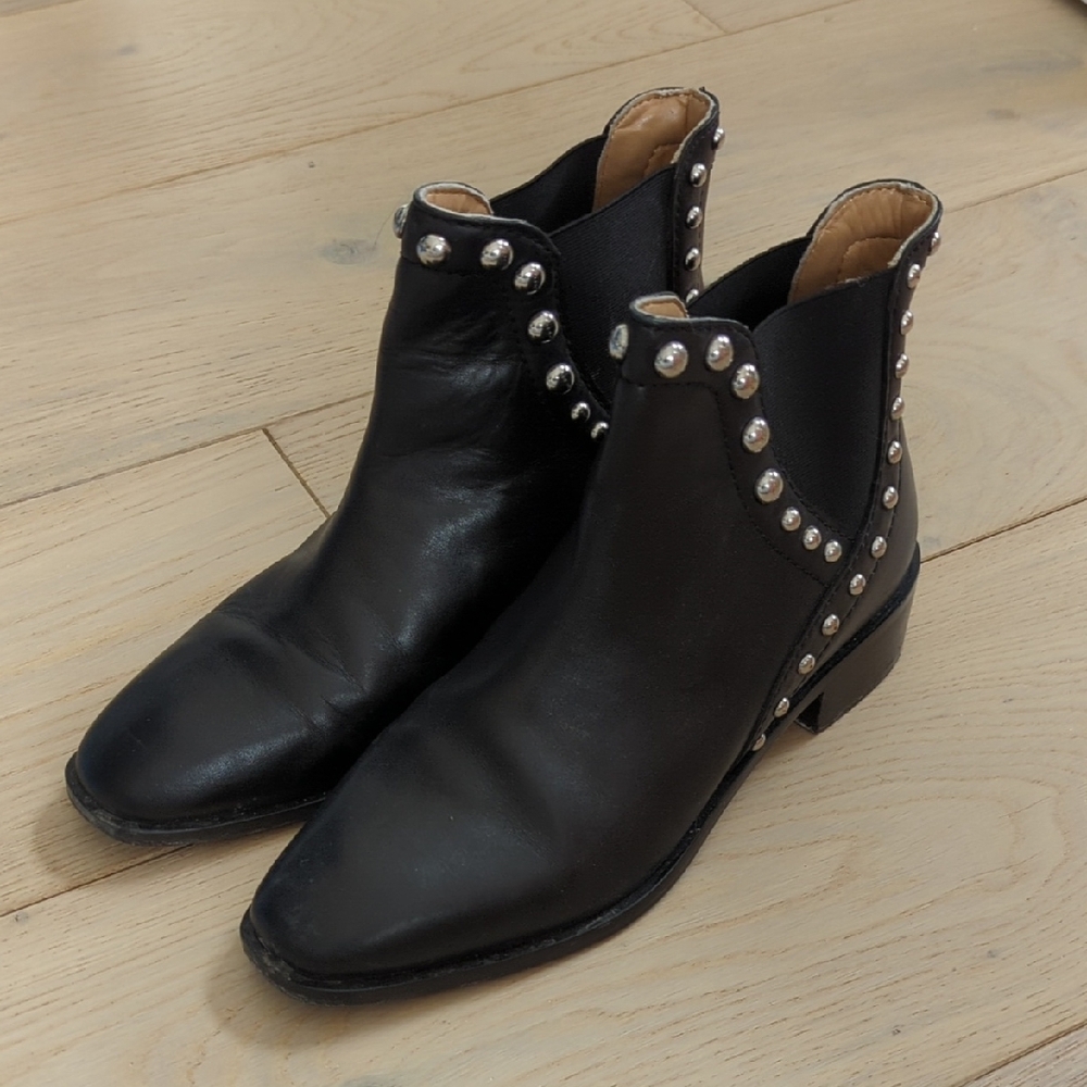 Black Studded Ankle Boots
